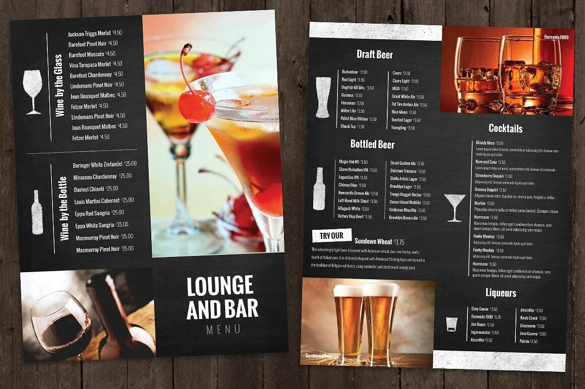 Почему лучше делать меню бара без фото This item is unavailable - Etsy Drink menu, Cocktail menu, Bar menu