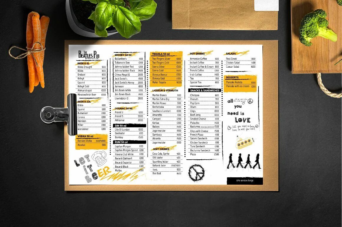 Почему лучше делать меню бара без фото Ознакомьтесь с моим проектом @Behance: "Bar Menu Design" https://www.behance.net