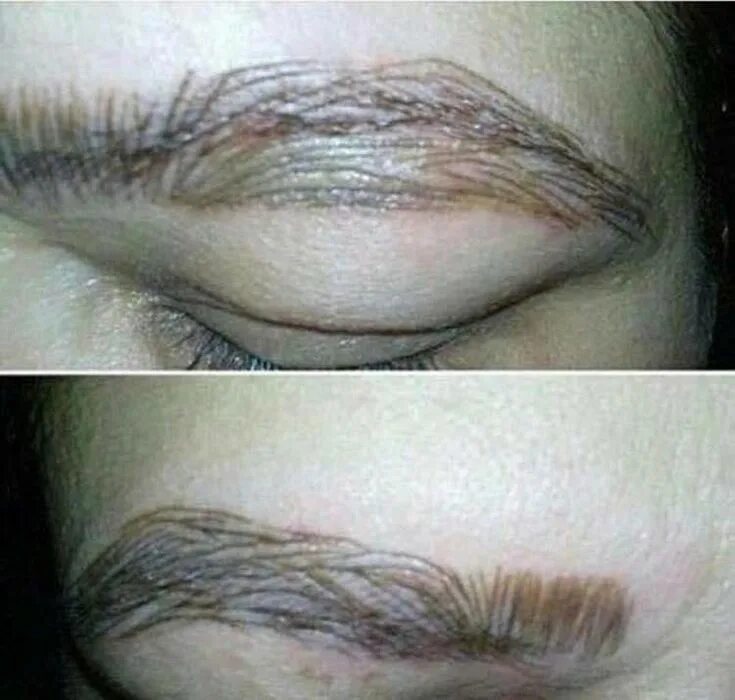 Почему нельзя мочить перманентный макияж бровей Viral post highlights the reality of going to a REALLY bad eyebrow salon Bad eye