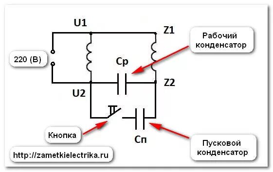 Почему подключение конденсаторов изменяет коэффициент мощности двигателя Ответы Mail.ru: Подскажите имеется однофазный двигатель с тремя выводами сопроти