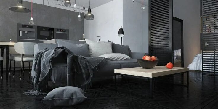 Почему у всех серый интерьер Dark Themed Interiors: Using Grey Effectively For Interior Design Decoration sal