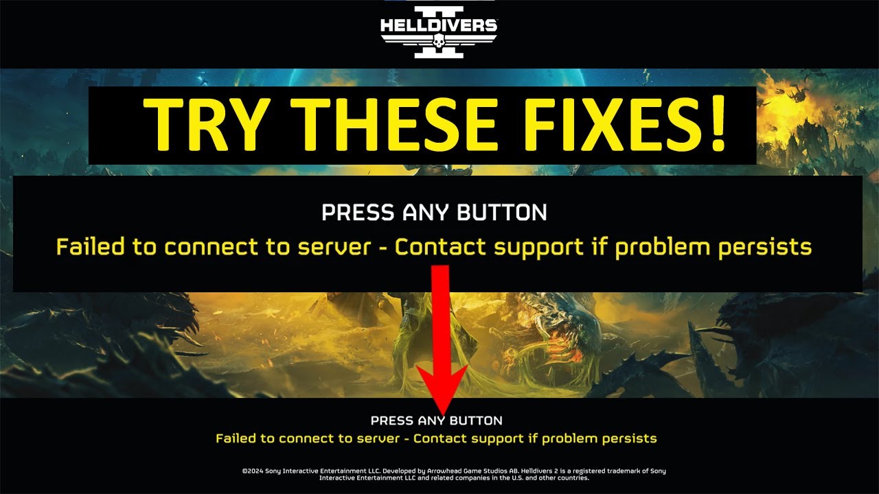 Почему в helldivers 2 ошибка подключения How To Fix HELLDIVERS 2 Failed To Connect To Server (PC & PS5) - YouTube