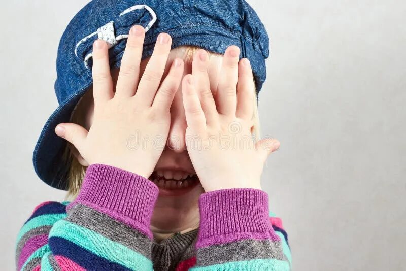 Почему закрывают фото детей Little Girl Covers Face with Her Hands Stock Photo - Image of baby, hiding: 3694