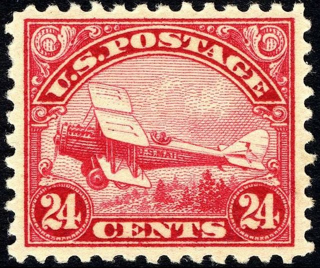 Почтовая марка фото File:DeHavilland Biplane stamp 24c 1923 issue.JPG - Wikipedia