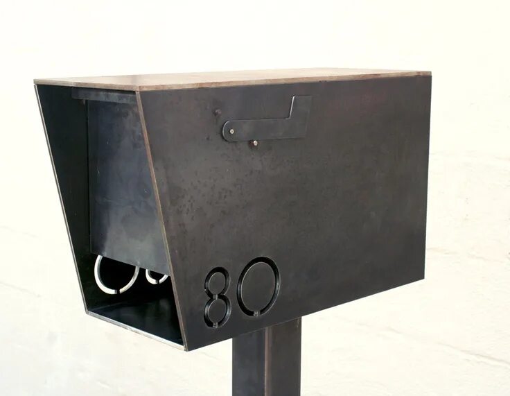 Почтовый ящик из металла фото Dexter Custom Mailbox Steel Modern Metal Letter Box - Etsy Modern mailbox, Custo