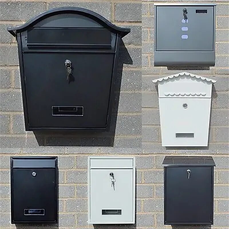 Почтовый ящик уличный для частного дома фото Large lockable wall mounted letter post box #mailbox #square #outdoor garden met