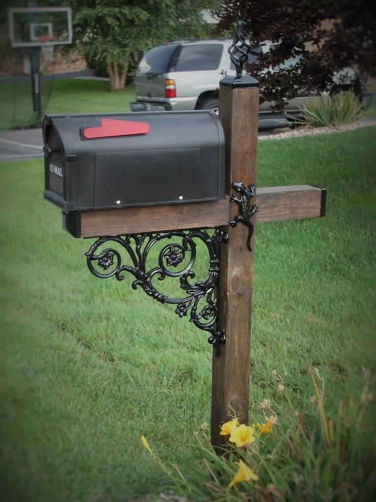 Почтовый ящик уличный фото Wrought Iron Gecko Mailbox Dress Up Kit, Mailbox Ornamental Iron Decor Wrought i