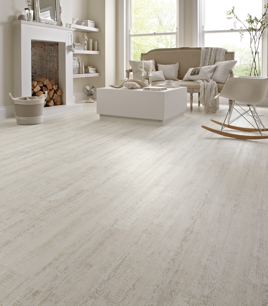 Под белые пол в интерьере Vinyl Flooring - Скандинавский - Гостиная - Сан Диего - от эксперта Oceanside Ab