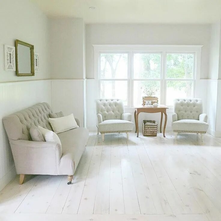 Под белые пол в интерьере Often I get asked about our floors... they are wood. We used 1x8 pine planks (gr