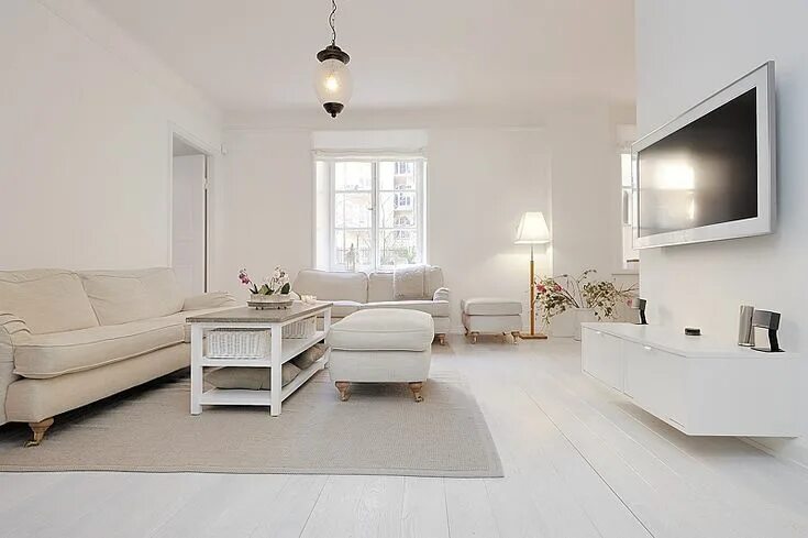 Под белые пол в интерьере ∞ Park Avenue Princess Apartment design, Living room designs, White living room 