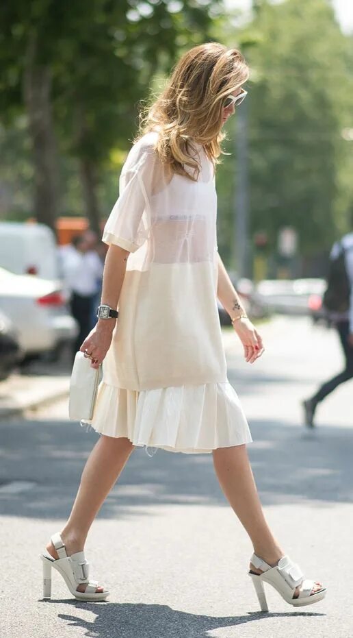Под белым платьем фото Calvin Klein total look Fashion