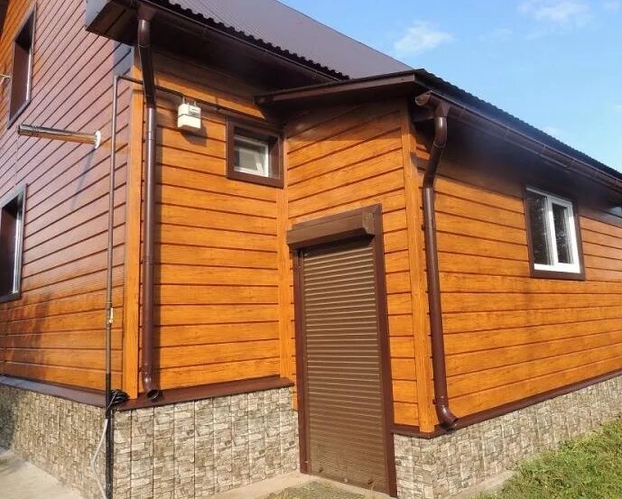 Под брус для наружной отделки фото Металлосайдинг Евробрус 0,5 VIK RAL - купить по низкой цене со склада на Тулака.