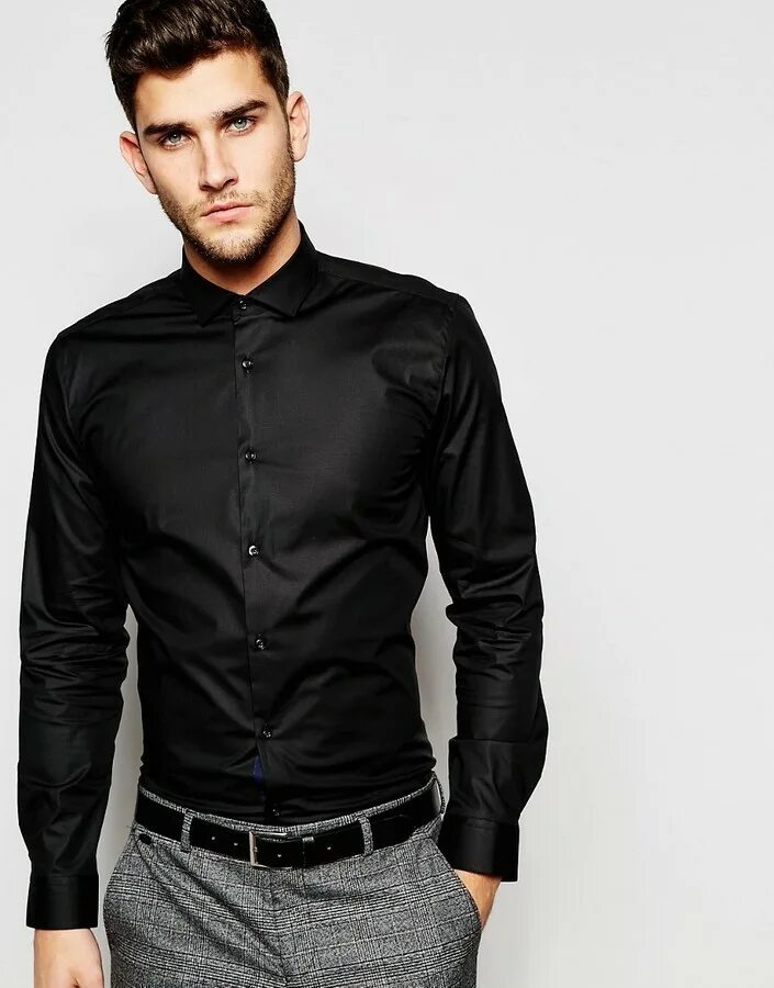 Под что одеть черную рубашку Camisa negra