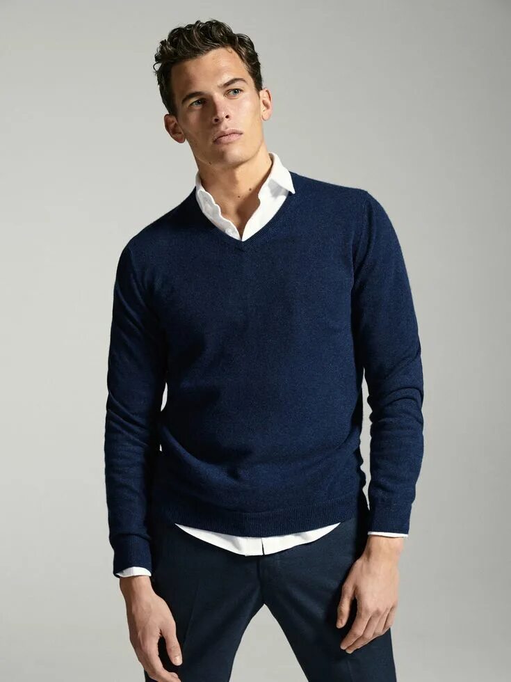 Под джемпер что одевают Jerséis de hombre Massimo Dutti Colección Primavera Verano 2018 Long sleeve tshi