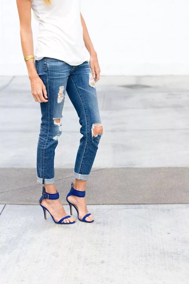 Под джинсами фото Nordstrom Topshop - Ankle strap stilettos. Find More Ideas at https://mychicstyl