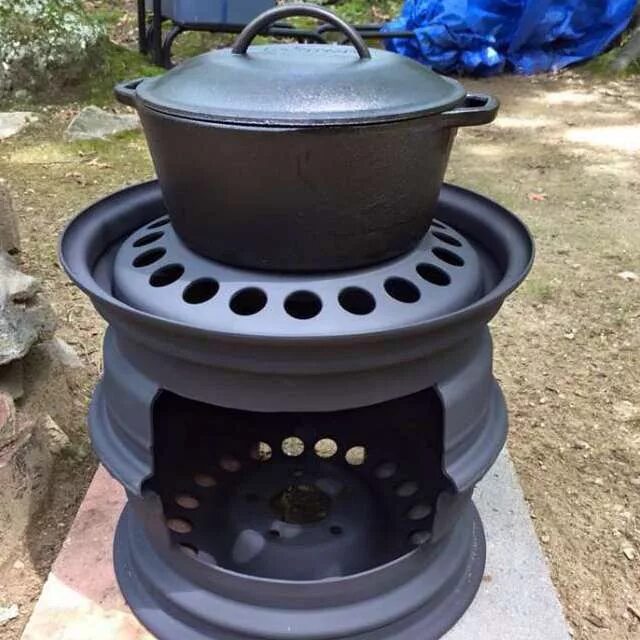 Под казан своими руками фото печь и дисков своими руками Holzstuhl garten, Grill bauen, Feuerstelle garten