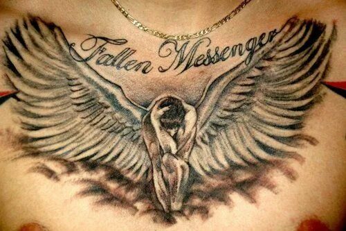 Под крылом ангела тату фото Fallen Messenger - Tattoo Picture at CheckoutMyInk.com Angel tattoo for women, F