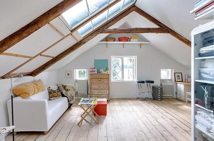 Под крышей дома твоего фото Pics of Creative Wings: Stile Nordico tra la Neve Attic renovation, Attic house,