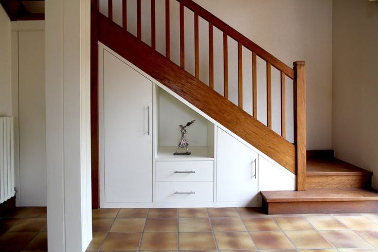 Под лестницей в доме фото Rangements et meubles sur-mesure en Sous-Escaliers Meuble sous escalier, Rangeme