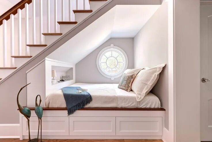 Под лестницей в доме фото Dustin Peck Photography Bunk Under Stairs Southern Studio Interior Design Stairs