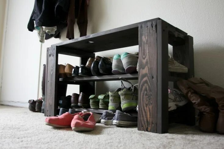 Под обувь своими руками фото DIY Pallet Shoe Rack Bench Diy pallet furniture, Wooden pallet furniture, Pallet