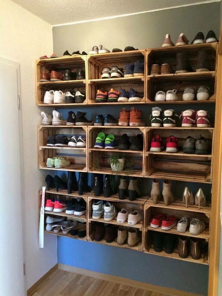 Под обувь своими руками фото Practical Shoes Rack Design Ideas for Small Homes Organizar sapatos, Moveis de p