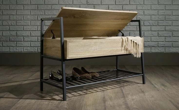 Под обувь в стиле лофт Wood storage bench, Storage bench, Wood storage
