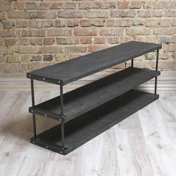 Под обувь в стиле лофт Dee Industrial Wooden Reclaimed Retro Vintage Shabby Chic Shoe Rack Shelf Storag