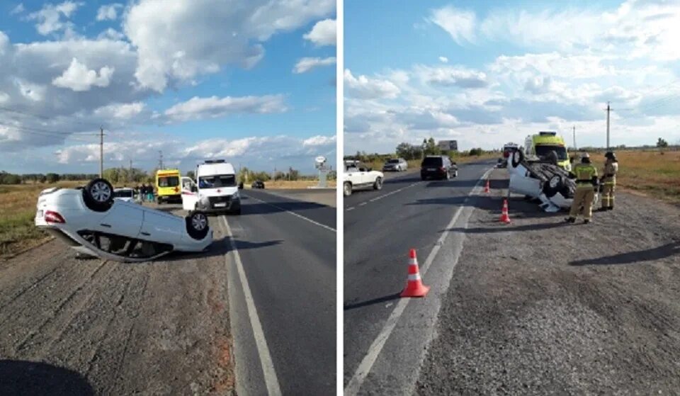 Под оренбургом фото В Сакмарском районе две "Лады" перевернулись на крышу после ДТП - KP.RU