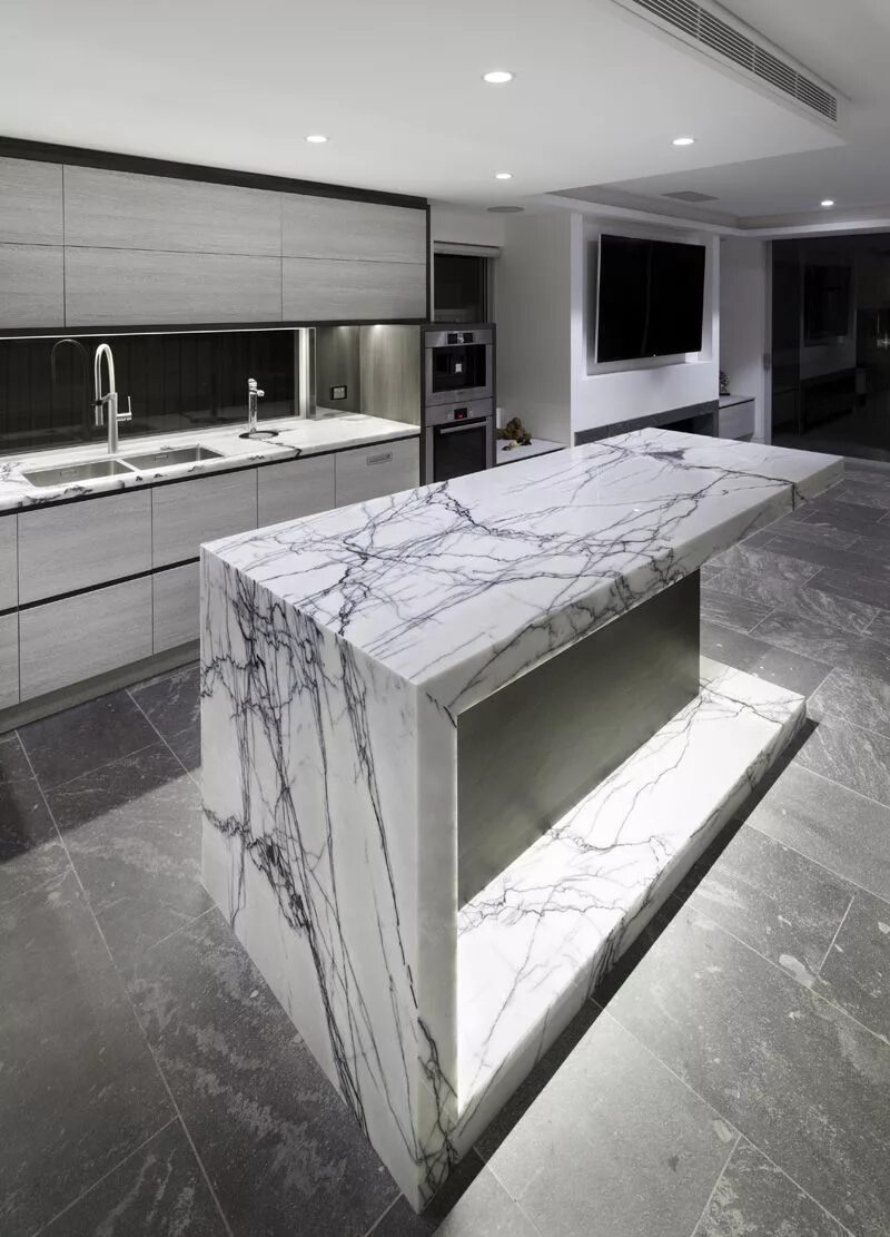 Под серый мрамор в интерьере Ultra-Modern Aesthetic - Impala Kitchens Modern kitchen, Dream kitchens design, 