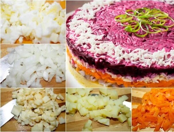 Под шубой салат слои пошагово фото Селедка под шубой как ложатся слои: найдено 89 изображений