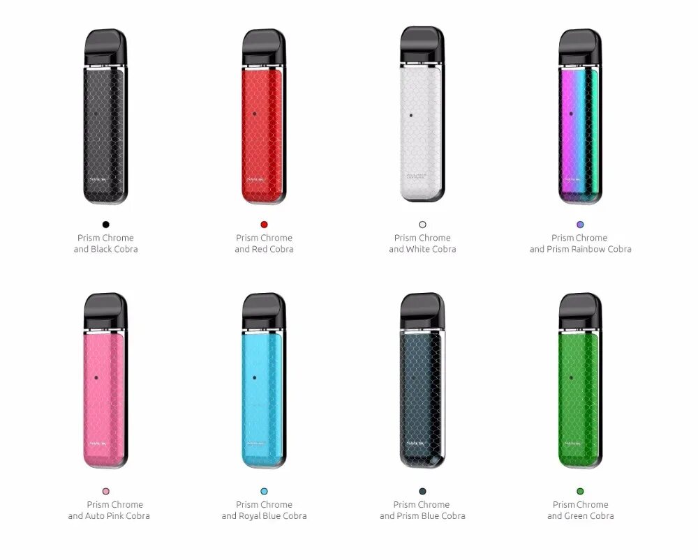 Под система название и фото Оригинальный набор SMOK Novo 2 Pods с батареей 800 мАч, картриджи NOVO2 VS NOVO 