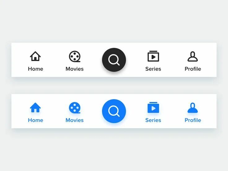 Под система название и фото Tab Bar for simple Movie App Movie app, App ui design, Android app icon