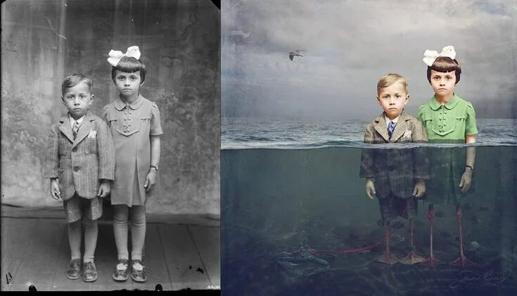 Под старое фото "Underneath" Fotografía contemporánea, Fotografías históricas, Arte colorido