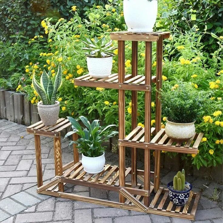 Под цветы на дачу своими руками 27 Easy Ways To Spruce Up Your Backyard Plant stand indoor, Planting flowers, Ti