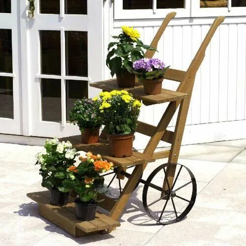 Под цветы на дачу своими руками Stojan vozík na kvety Wood plant stand, Wood projects that sell, Plant stands ou
