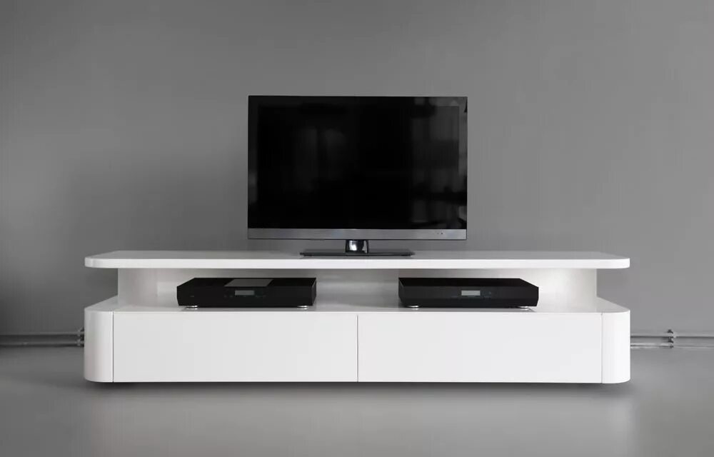 Под телевизор фото TV-Meubel RKNL in hoogglans wit - ook in andere kleuren System furniture, Tv sta