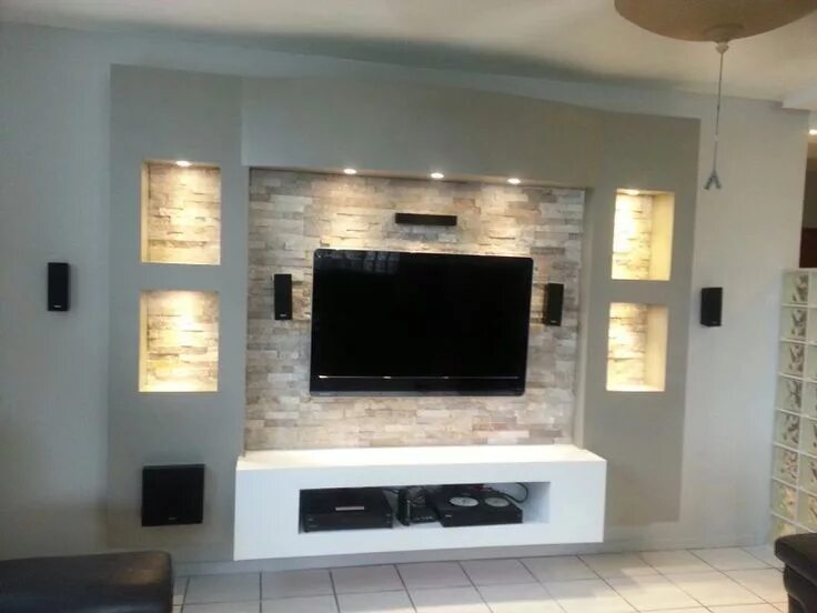 Под телевизор из гипсокартона фото 16 Modern TV Wall Mount Ideas For Your Best Room - ARCHLUX.NET Tv wall design, M