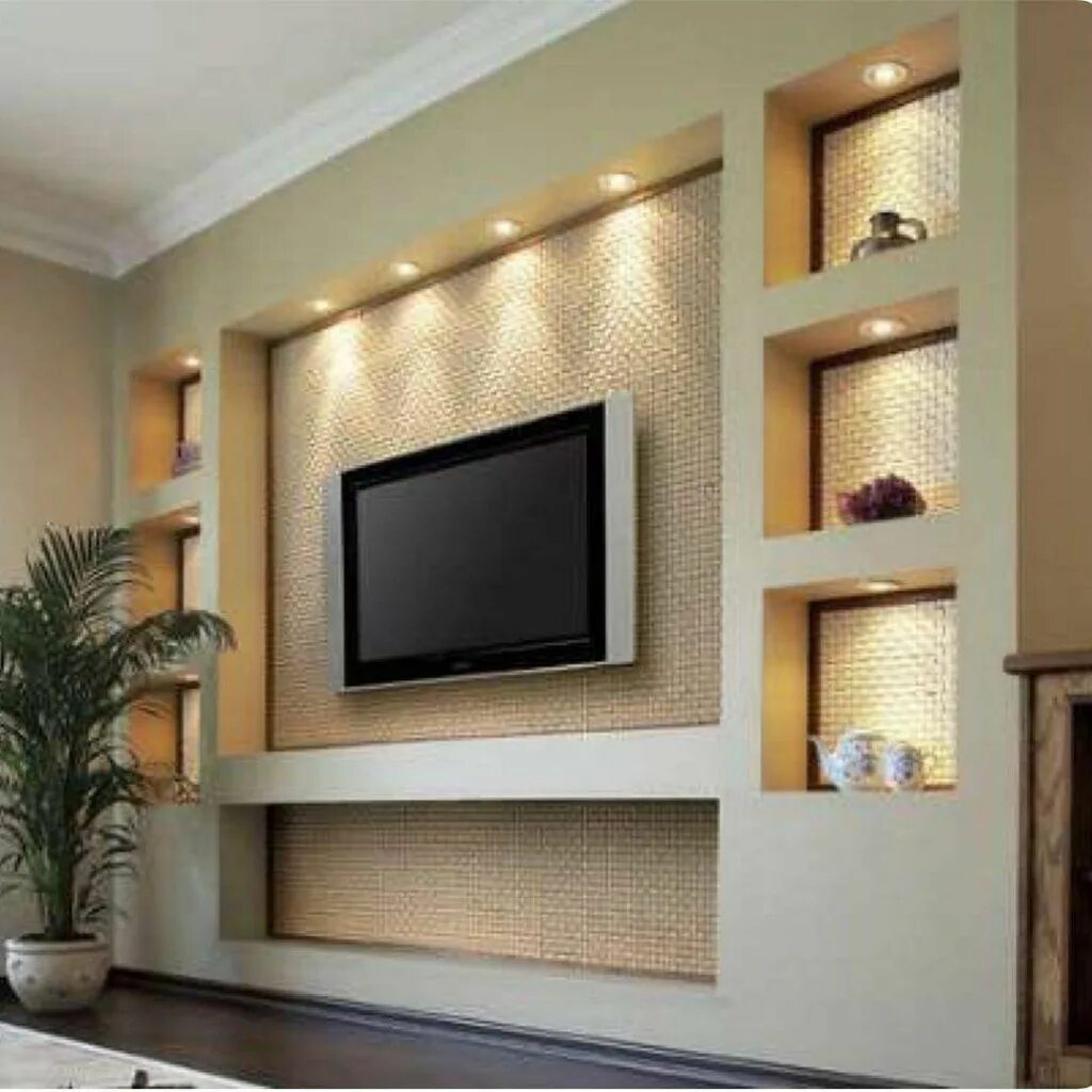 Под телевизор из гипсокартона фото Modern TV Wall Unit Decoration Design Ideas - Engineering Discoveries Modern tv 