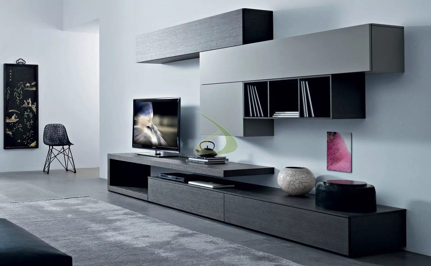 Под телевизор мебель современная фото Modern furniture living room, Living room designs, Living room tv wall