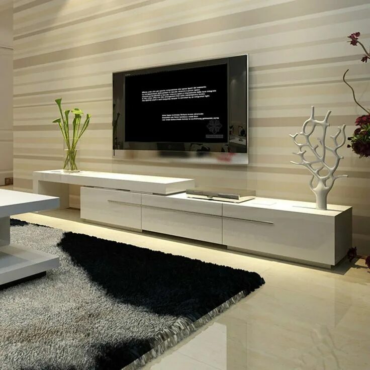 Под телевизор в современном стиле фото Pin by Boxweller on тумбы Modern tv stand living rooms, Tv stand decor living ro