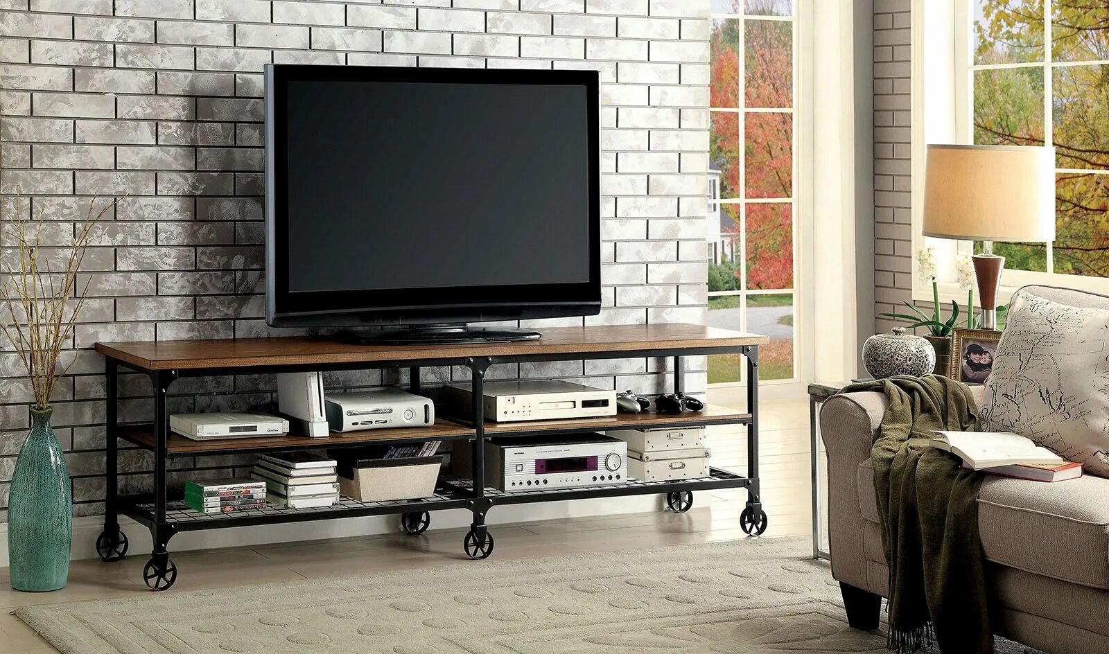 Под тв в стиле лофт Ventura II - 72 Entertainment center, Furniture, Corner tv stand rustic