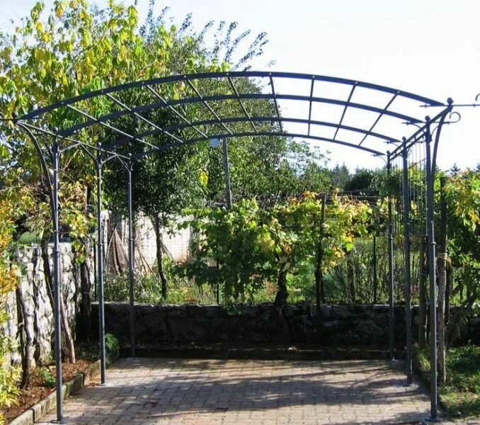 Под виноград своими руками фото Image result for wrought iron pergola Terrasse mit pergola, Pergola, Laubengang