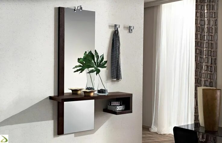 Под зеркалом в прихожей фото Mobile ingresso bianco sospeso con specchio Abla Arredo Design Online Mobili ing