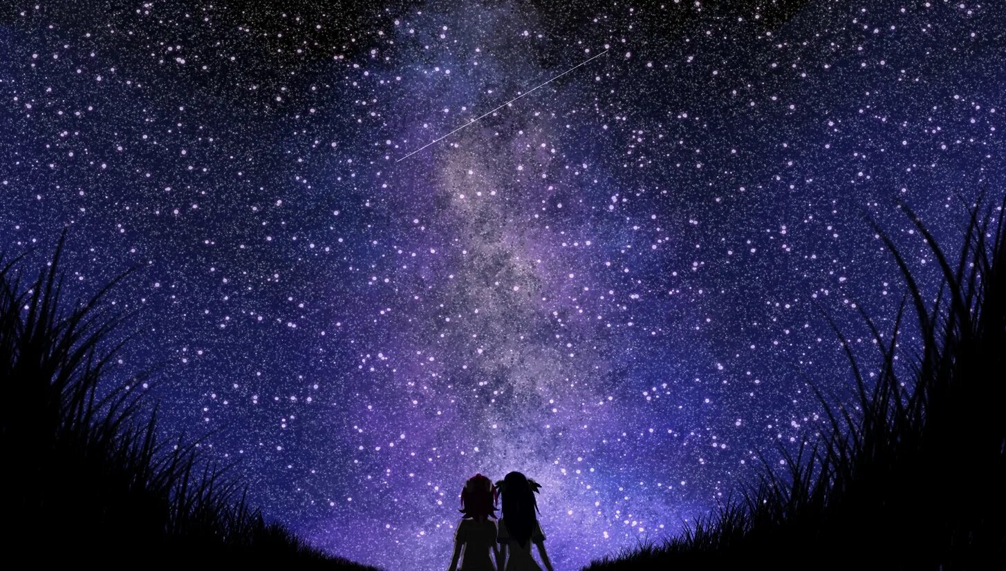 Под звездным небом фото Shooting Stars, Night Sky page 13 - Zerochan Anime Image Board