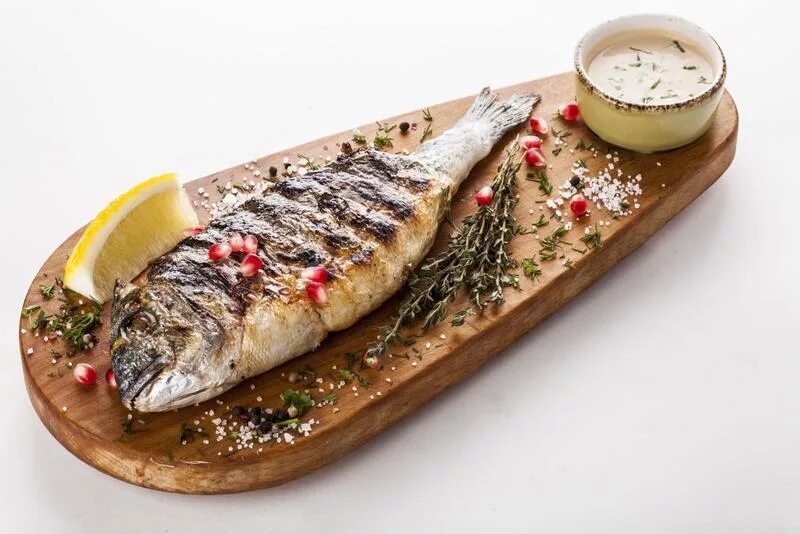 Подача дорадо в ресторане фото Дорадо на углях от Империя вкуса Нижний Новгород Единая Служба Заказов Leverans.