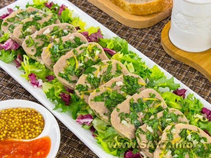 Подача языка на праздничный стол с фото Маринованный язык Рецепт Еда, Кулинария, Новогодняя еда