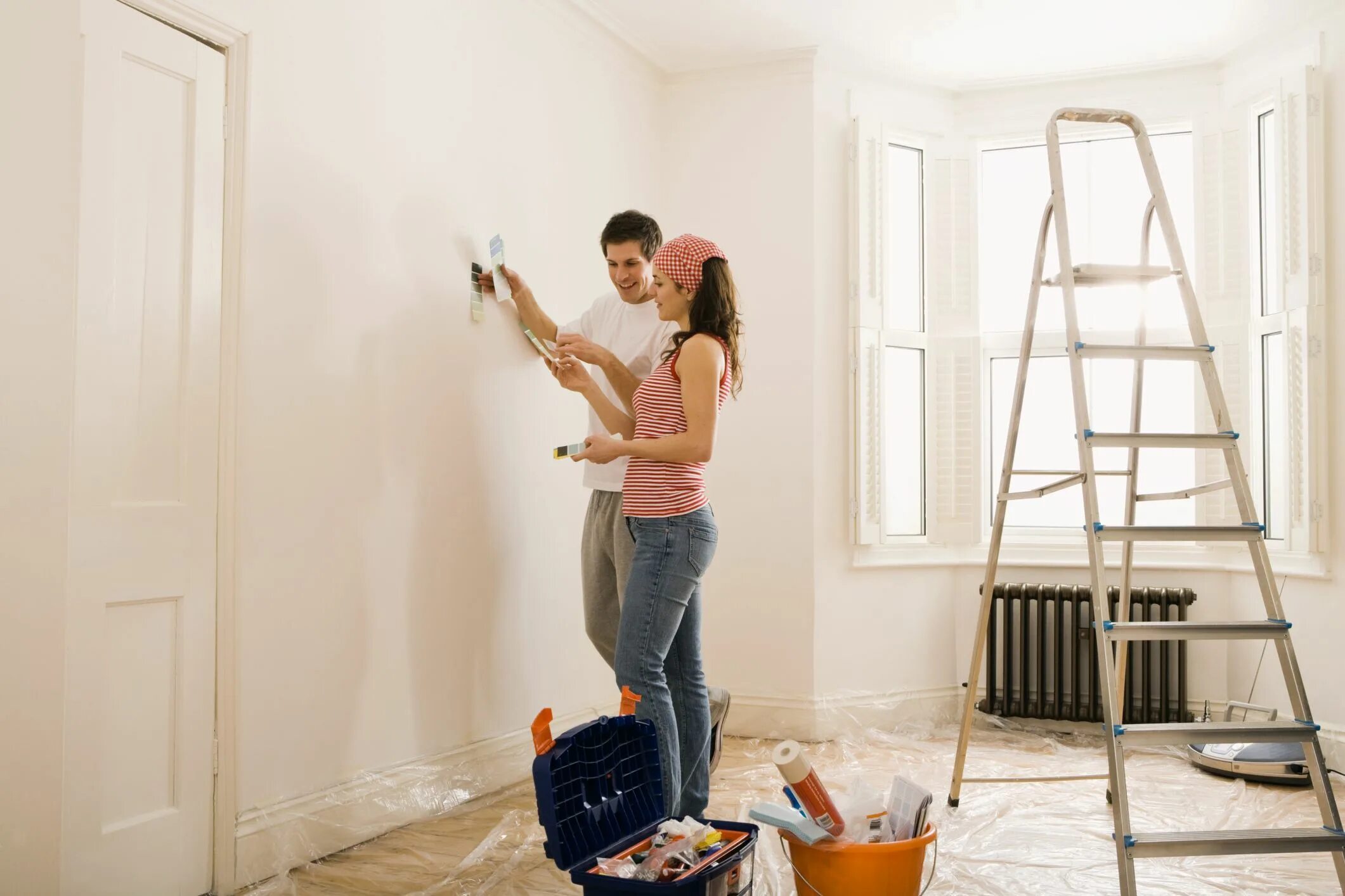 Подарил ремонт своей How to Paint on Greenboard ehow.com Small house decorating, Drywall, Drywall fin