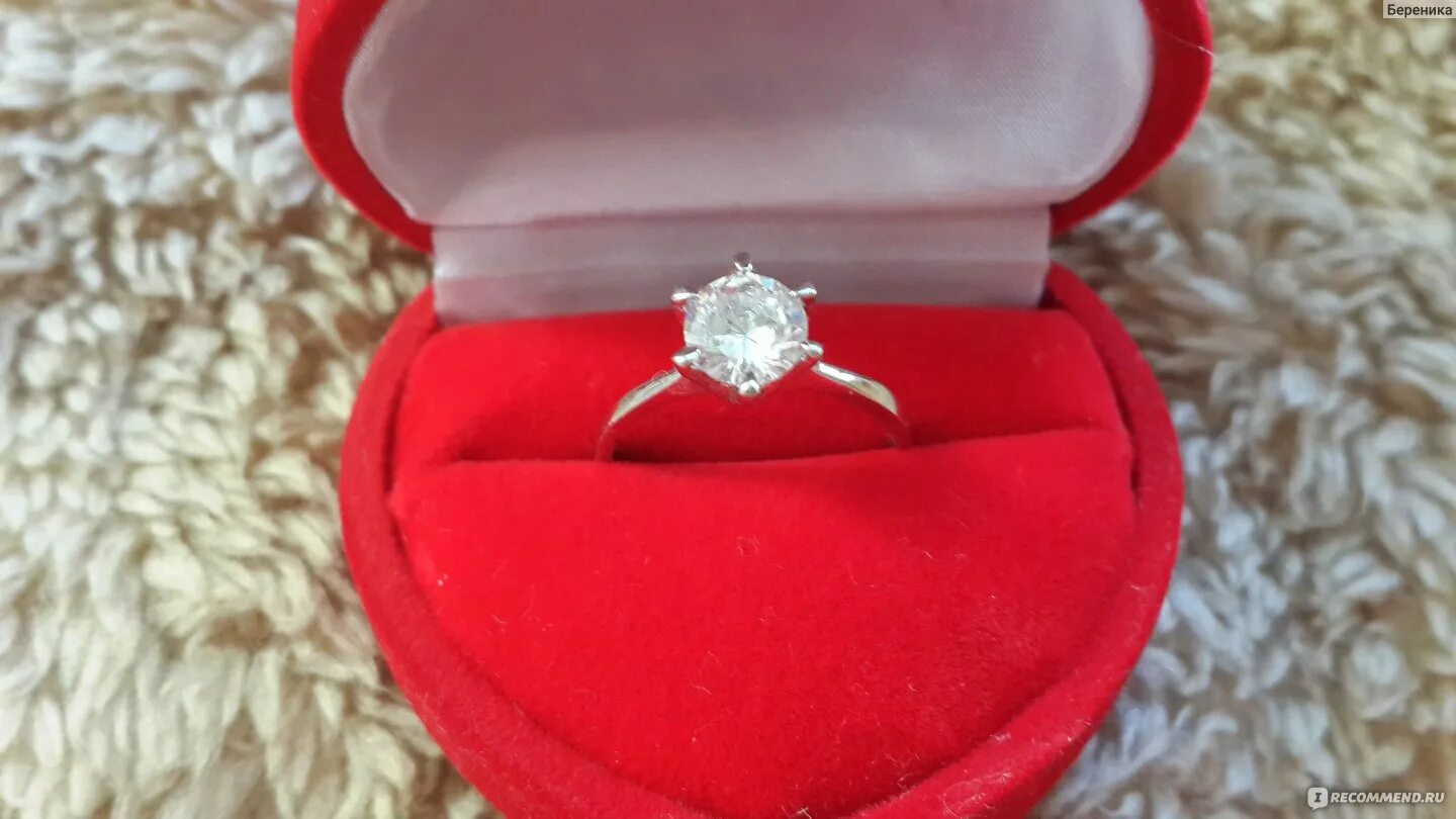 Подарили кольцо фото Кольцо Aliexpress High quality 1.2carat 4 claws CZ diamond Rings for women 18K p