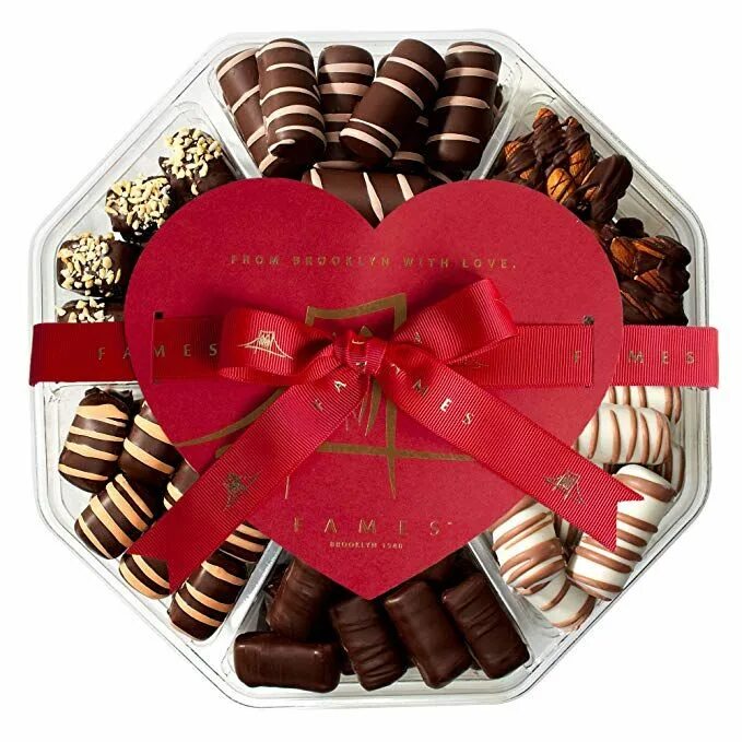 Подарка шоколад фото Dark Chocolate Valentine's Gift Box - Handcrafted Chocolate Truffles, Valentines